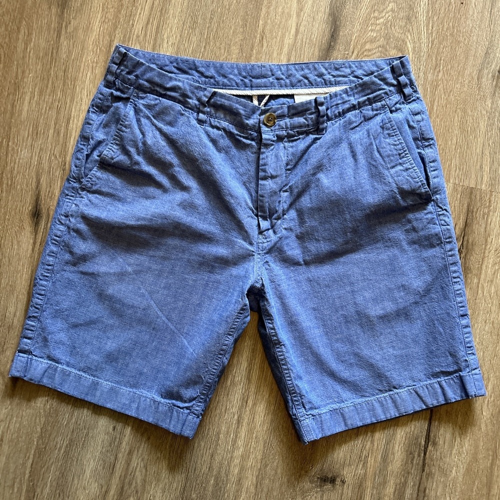 Bonobos Chino Shorts Mens 34 Flat Front Casual Blue‎ Preppy Outdoor Golf